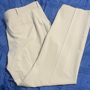 Grand Slam Cream Dress Pants - Flat Front Tailored Style